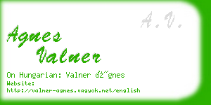 agnes valner business card